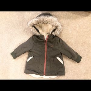 Zara Baby Girl Fur Hooded Jacket